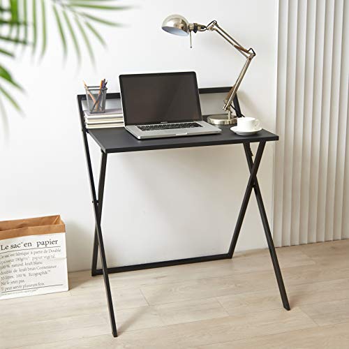 Urban Lifestyle Compact Folding Desk, Black - color: Black