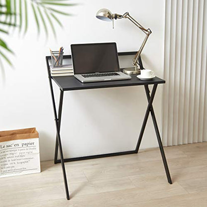 Urban Lifestyle Compact Folding Desk, Black - color: Black