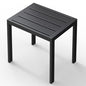 Outdoor Side Table, Aluminum Patio End Table, Minimalist Modern Balcony Table, Weather-Resistant & Easy to Assemble Lightweight Outdoor Furniture for Garden, Backyard, Poolside, Deck, Dark Grey