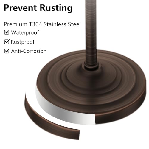 Bronze Bath Hand Towel Holder Stand,Stainless Steel 16 Inch Free Standing Towel Rack,Heavy Weight Towel Bar for Bathroom Vanity Countertop &Kitchen - color: Bronze