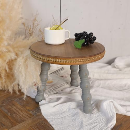 Wood Morden Farmhouse Plant Stand, 11.8 x 9.4 inches Wooden Rustic Indoor Decorative Display