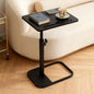 jessie Tv Tray C Table, Adjustable End Table for Couch 360° Swivel C Shaped End Table with Phone Tablet Slot for Living Room, Sofa, Bedside, Bathroom (Black) - color: Black