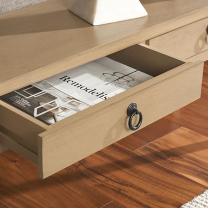 SAFAVIEH Home Collection Haven Desert Brown 2 Lower Drawer Console Table for Entryway, Living Room, Foyer - color: Desert Brown