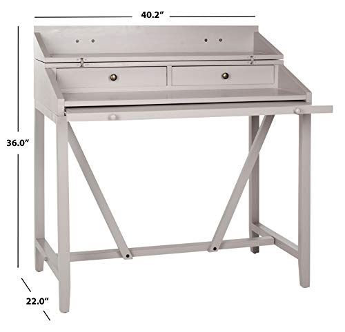 Safavieh American Homes Collection Wyatt Grey Writing Desk - color: Quartz Grey