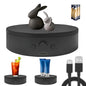Rotating Display Stand Easy to Switch Direction, Spinning Platform Adjustable Speed, 360 Degree Motorized Photography Turntable for Jewelry, Shoes Display and Shooting, Lazy Susan(4.53" black) - color: 4.53" black