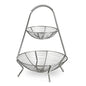 Tramontina 2-Tier Stainless Steel Fruit Basket, Countertop Storage Organizer for Fruits, Vegetables, Bananas & More