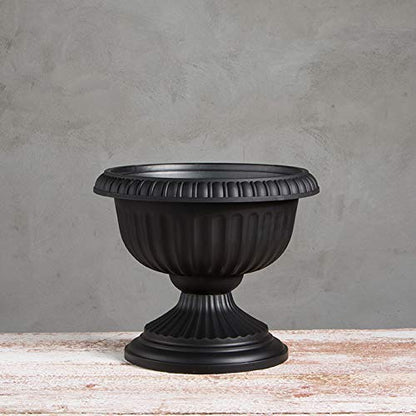 Root & Vessel, 39188.03, Grecian Urn Planter, 18-Inch, Black - color: Black, size: 18-Inch