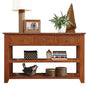 LKTART Solid Wood Console Table for Entryway,Sofa Table with Drawers | 48.8 Inch Solid Wood Entry Table with Storage Drawers;Farmhouse Entryway Table for Hallway,Living Room,Easy Assembly,Brown - color: Brown