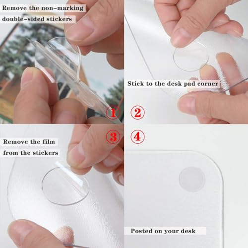 JanJunDec 24x56 Inch Clear Desk Pad Protector, Vinyl Desk Cover Protector Mat, Plastic Table Cover, PVC Clear Table Protector, Transparent Writing Desk Mat for Desktop Office Computer with Mouse Pad - size: 24x56 Inch