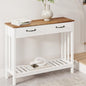 TaoHFE Farmhouse Narrow Console Table Modern Wooden,Living Room Tables Narrow Side Tables for Entryway,Entry Table with Storage Hallway SideTable with Drawers - color: Oak