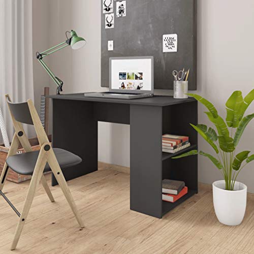 Gray Engineered Wood Modern Rectangular Desk with Ample Workspace for Home Office and Study, Durable Construction and Sleek Matte Finish, 43.3 in by 23.6 in Surface - color: Grey