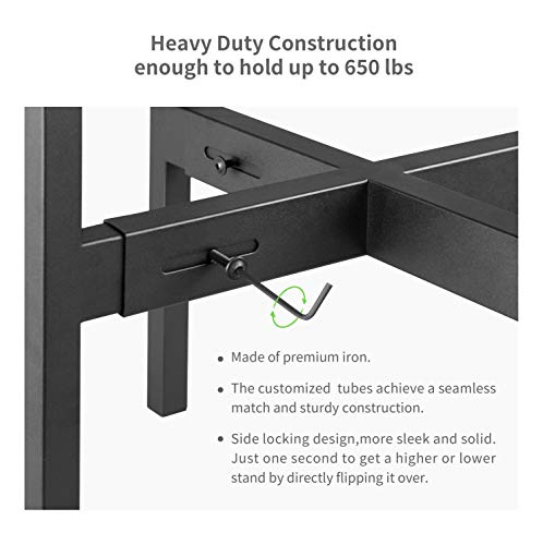FaithLand Plant Stand, Adjustable Size Fits 12 13 14 15 16 Inches Large Plant Pot, Metal Planter Stand, Mid Century Expandable Plant Holder Indoor Outdoor, Adjustable Width: 12”-16.1” - Easy Assembly - size: Fits all pots between 12" and 16"