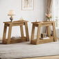 Tribesigns Wood End Table, Small Side Table with 2 Storage Shelves, Rustic Accent Narrow Nightstand for Living Room, Bedroom (2, Light Brown) - color: Light Brown