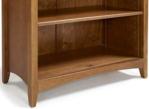 Shaker Style 4 Shelf Bookcase / Solid Wood / 48" High / Adjustable Shelving / Closed Back / Display Bookshelf for Living Room, Bedroom, Home and Office, Cherry - color: Brown, size: 48"