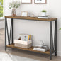 EXCEFUR Entryway Table, Narrow Sofa Console Tables Behind Couch, Modern Entry Table for Hallway Entrance Living Room, Rustic Brown - color: Rustic Brown
