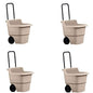 Suncast 15 Gallon Poly Multipurpose Rolling Lawn and Garden Cart, Taupe (4 Pack) - size: 4 Pack