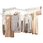 ZdwCyl Clothes Drying Rack,Laundry Drying Rack Wall Mount, Wall Mounted Clothes Rack,Retractable,Collapsible(Tri-Fold),Drying Rack Clothing,can Fold Upward & Left & Right,Space Saver, White Color - color: White-upgrade