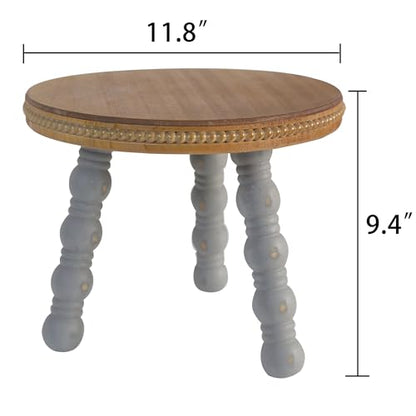 Wood Morden Farmhouse Plant Stand, 11.8 x 9.4 inches Wooden Rustic Indoor Decorative Display