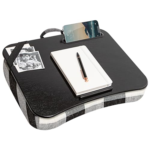LAPGEAR Designer Lap Desk – Buffalo Check, 2-Pack with Storage Basket - color: Buffalo Check, size: 2-Pack + Basket