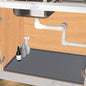 Under Sink Mat 22 x 22, Silicone Under Sink Liner for Kitchen Waterproof Bathroom Cabinet Mat, Grey - color: Gray, size: 22"W x 22"L