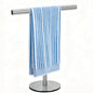 T-Shape Towel Holder, Towel Rack Stand for Bathroom Vanity Countertop, Towel Bar for Bathroom Kitchen (Silvery) - color: Silvery-1pc