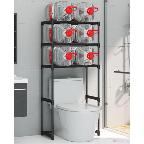 CuisinSmart 3-Tier Over The Toilet Rack, Metal Bathroom Shelves, Over The Toilet Storage, Freestanding Above Toilet Shelf for Bathroom, Laundry, Balcony, Space Saver, White - color: White