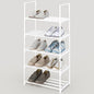 5-Tier Small Shoe Rack, Metal Stackable Kids Shoe Shelf Storage Zapateras Organizer,Narrow Shoe Rack Sturdy for Closet Hallway Entryway Living Room Bedroom (White) - size: 5-White