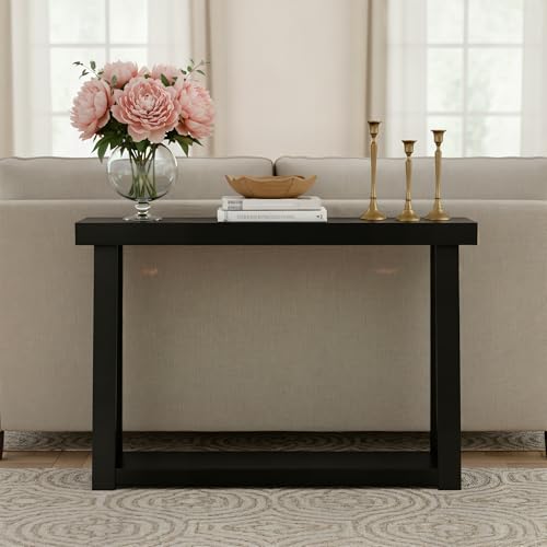 Plank+Beam Classic Console Table with Shelf - 36 inches, Black - color: Black, size: 36 inches