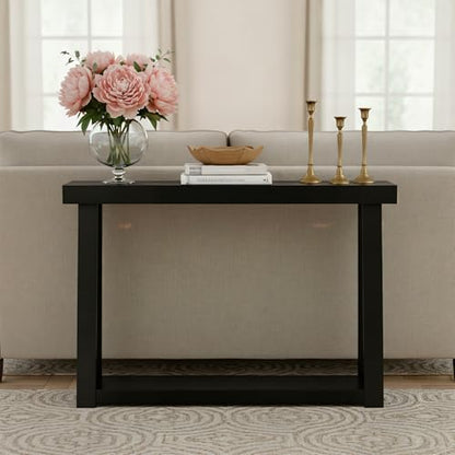 Plank+Beam Classic Console Table with Shelf - 36 inches, Black - color: Black, size: 36 inches