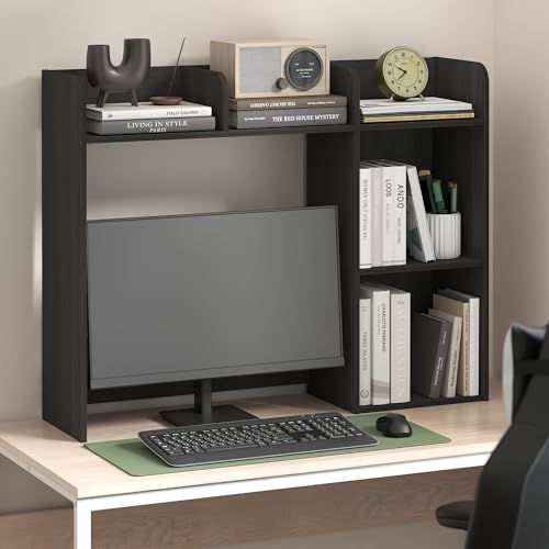 Furinno Classic Desk Shelf, 5-Shelf Desktop Hutch, Book Shelf, 3-Tier Desk Organzier, for Office Supplies, Office Desk Accessories, for Home Office, College, Dorm, White - color: Espresso, size: Hutch