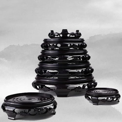 2Pcs Plant Stand, 5.3in Round Riser Flower Pot Display Stand Base Plant Rack Holder Planter Tray Lotus Pedestal Vase Base for Desktop Counter Room - size: 5.3in