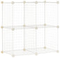 Amazon Basics 4 Cube Wire Grid Storage Organizer, Closet Organizer and Shelves, Stackable, Space-Saving, Easy to Assemble, 14"x14"x14", White - color: White