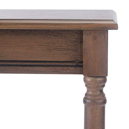 SAFAVIEH Furniture - Tinsley Rectangle Console Table - Brown - Solid Wood - Farmhouse Turned-Leg Design - Ideal for Entryway, Living Room, Hallway, 28"W x 11.75"D x 28"H (CNS5724C) - color: Brown