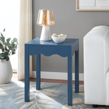 SAFAVIEH Home Collection Lilith Blue Square Wave Accent Table - color: Blue