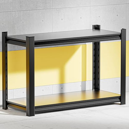 Garage Shelving Units,Heavy Duty 2-Tier Metal Storage Shelf with Adjustable Shelves - size: 22"H"23"W 21.6"D