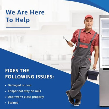 Lifetime Appliance Parts 2188656 Crisper Bin (Upper) Compatible with Whirlpool Refrigerator | Fridge Drawers | Kenmore Refrigerator Parts | Whirlpool Shelf Replacement - WP2188656