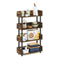 Furinno Turn-N-Tube 4-Tier Toolless Display Rack, Amber Pine/Black - color: Amber Pine/Black, size: 4-Tier Display Rack