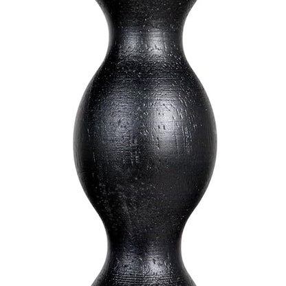 Creative Co-Op 3-Tier Curved Accent Table with Beveled Shelves and Doweled Legs, Matte Black Finish - color: Black, size: 47.25"L x 15.75"W x 34.5"H