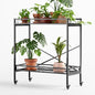 Zhongma 2 Tier Window Height Sturdy Metal Plant Stand with Wheels, 36.6x16x39.4 Inch High, Heavy Duty Succulent Shelf for Home Indoor and Outdoor, 440 LBS Capacity & Heavy Duty Construction - color: 2 Tier 36.6 x16x39.4 Inch High