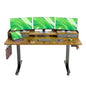 Claiks Standing Desk with Drawers, Adjustable Stand Up Electric Standing Desk Adjustable Height with Storage Shelf and Splice Board, 63 Inch, Rustic Brown - color: Rustic Brown, size: 63×23.6