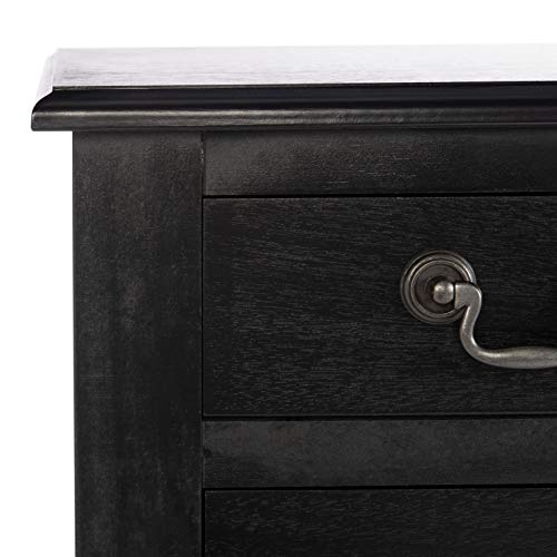 SAFAVIEH Furniture - Athena 3-Drawer Console Table - Black - Solid Wood - Farmhouse Classic Design - Ideal for Entryway, Living Room, Hallway, 23.5" W x 13" D x 29.5" H (CNS5703B) - color: Black