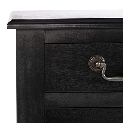 SAFAVIEH Furniture - Athena 3-Drawer Console Table - Black - Solid Wood - Farmhouse Classic Design - Ideal for Entryway, Living Room, Hallway, 23.5" W x 13" D x 29.5" H (CNS5703B) - color: Black