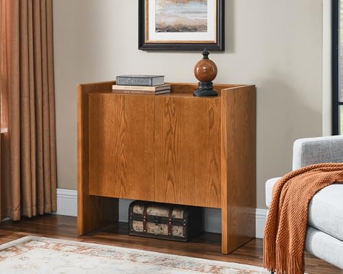 Mid Century Modern Sideboard Buffet Cabinet,Small Storage Cabinet with Outlet Holes for Living Room, Kitchen, Entryway, Hallway 34" Brown Ebony - color: Brown Ebony