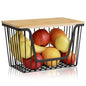 1 Pack Fruit Basket for Kitchen Counter, Stackable Pantry Organizers Storage, Large Wire Storage Basket Suitable for Storing Fruits, Onions, Potatoesand Vegetables - size: 1PACK