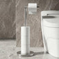 Cesun Extra Weighted Base Toilet Paper Holder Stand - SUS304 Rust Proof Free Standing Tissue Roll Holder for 4 Rolls, No Tipping, No Slipping, Brushed Nickel - color: Brushed Nickel