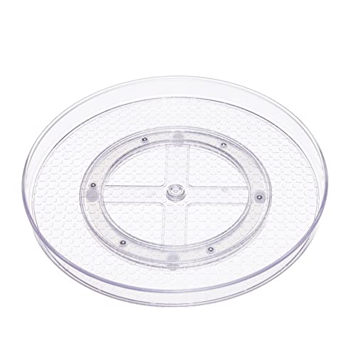 Amazon Basics Clear Lazy Susan Turntable Organizer for Organization, 12-Inch (Pack of 8) - size: 12" Diameter, 2 Tier, 8-Pack