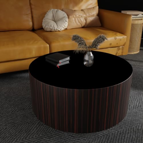 Small Round Table Cover - Can Be Used On Both Sides Waterproof and Easy to Clean Good Flatness Used for Coffee Table Dining Table(Black+Black Dia.24Inch) - color: Black+black, size: 24" (Round)