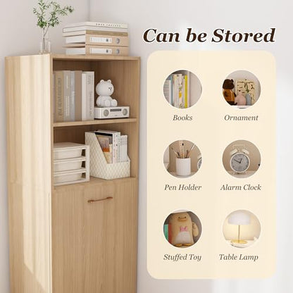 Folding Out Desk with Storage Shelves, Expandable Hidden Computer Desk, Foldable Space-Saving Pull Out Murphy Table, Writing Table with Wheels for Home Office Bedroom Small Spaces (Natural Wood.) - color: Natural Wood.