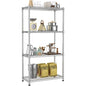 Heavy Duty Metal Wire Shelving Unit Industrial 4-Tier Garage Shelving Adjustable Storage Shelves Warehouse Storage Rack 2200LBS Standing Shelf for Pantry Laundry Kitchen Closet Utility14"Dx30"Wx59"H - size: 4-Tier-Silver[14"D x 29.9"W x 59"H]