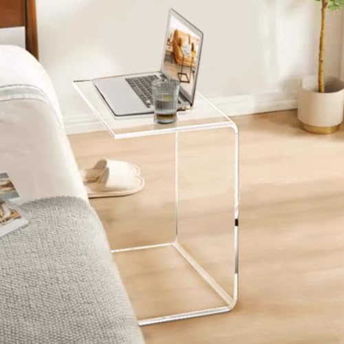 Acrylic 24" Small Table-Multipurpose Modern Furniture for Use as Lap desks, Acrylic Side Table or End Table in Living Rooms, Bedrooms and Offices - size: 14"D x 24"W x 12"H